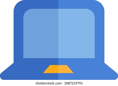 Portátil escolar, ilustración, vector, sobre fondo blanco.