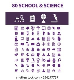 school, learning, education, icons, signs vector concept set for infographics, mobile, website, application
