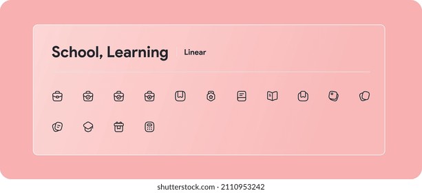 Escuela, Aprendizaje de iconos lineales