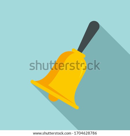 School lesson bell icon. Flat illustration of school lesson bell vector icon for web design