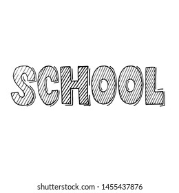School  lettering composition  of poster and banner  for retail marketing promotion and education related. Hand drawing vector illustration.