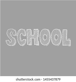 School  lettering composition  of poster and banner  for retail marketing promotion and education related. Hand drawing vector illustration.