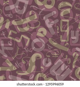 School lettering seamless pattern.