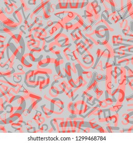 School lettering seamless pattern.