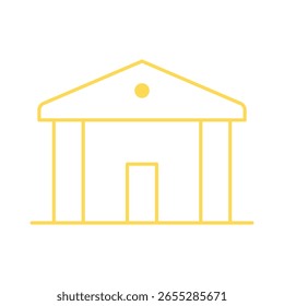 biblioteca de escolas no ícone de estrutura de tópicos