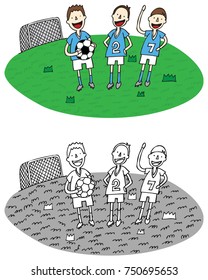 School life.Conduct a school club.Play soccer clubs in school.