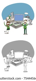 School life.Learn a lot from books and the internet at school.Studying hard to get good results.