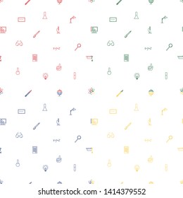 School line concept seamless pattern. Back to school icons. Education sign set. Vector illustration