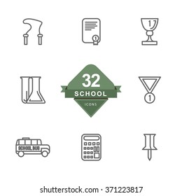 School ( Line Icon )
