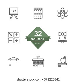 School ( Line Icon )