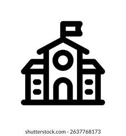 school line icon. Clean and minimalist vector icon for websites, mobile apps, presentations, and logos. Fully scalable and customizable for any project.