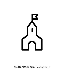 School line icon. High quality black outline logo for web site design and mobile apps. Vector illustration on a white background.