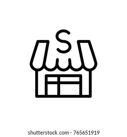 School line icon. High quality black outline logo for web site design and mobile apps. Vector illustration on a white background.
