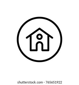 School line icon. High quality black outline logo for web site design and mobile apps. Vector illustration on a white background.