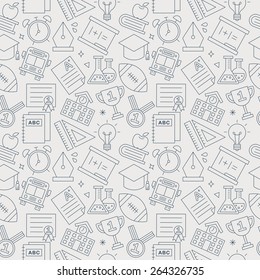 School line icon pattern set