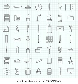 School line icon set ,vector