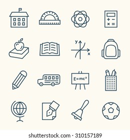 School line icons