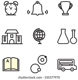 School line icons