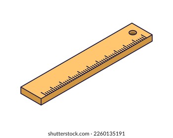 School line isometric simple icon. Back to school concept. 3d symbol concept