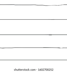 School lined copybook paper sheet vector seamless pattern. Light gray realistic lines. White blank paper background with lines.