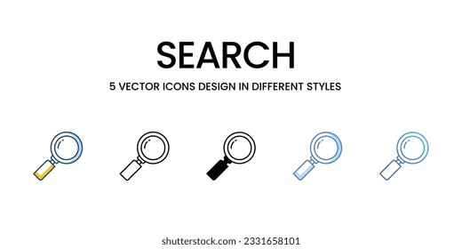 School location Icon Design in Five style with Editable Stroke. Line, Solid, Flat Line, Duo Tone Color, and Color Gradient Line. Suitable for Web Page, Mobile App, UI, UX and GUI design.