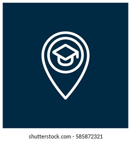 School location vector icon