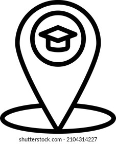 School location Vector Icon Design Illustration