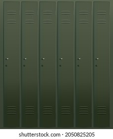 School Locker with six doors, vector illustration