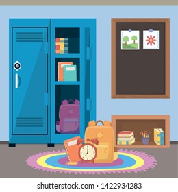 School locker and supplies design School locker and supplies design