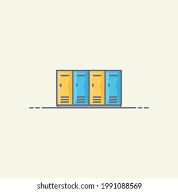 School locker vector icon illustration