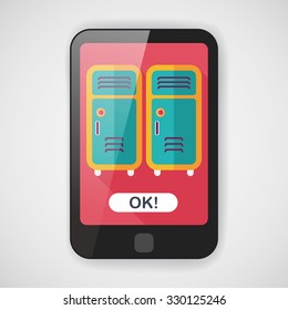 school lockers flat icon with long shadow,eps10