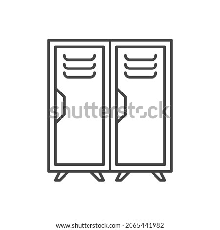School lockers vector icon black.