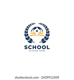 school logo art design vector template