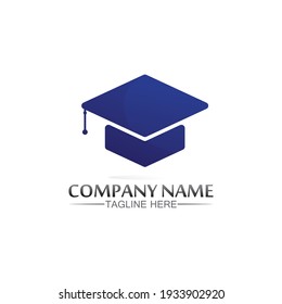 logotipo escolar y educación, vector, ilustración y logotipo del libro para la web de estudio, la pluma, el taller y el aprendizaje de los medios de Internet icono en línea en el teléfono