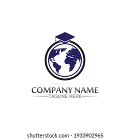 school logo and education, vector, illustration and book logo for study web, pen, workshop and learn internet media online icon on phone