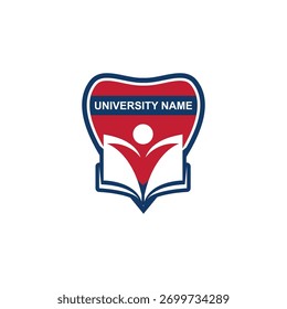 Diseño de Vector de emblema de logotipo escolar