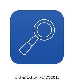 School loupe icon blue vector isolated on white background