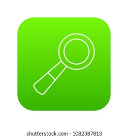 School loupe icon green vector isolated on white background