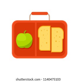 School Lunch Box icon. Clipart image isolated on white background