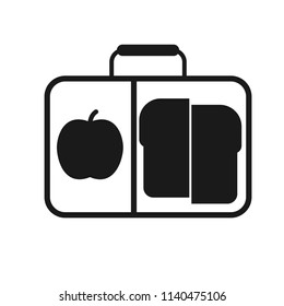 School Lunch Box icon. Clipart image isolated on white background