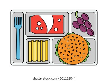 school lunch line clipart