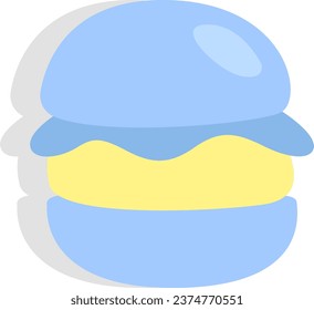 Almuerzo escolar, ilustración o icono, vector sobre fondo blanco.