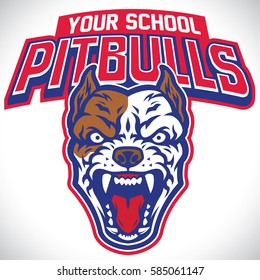 school mascot of pit bull dog