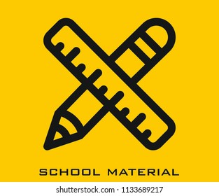 School material icon signs