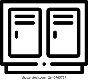 school material icon. Thin Linear Style Design Isolated On White Background