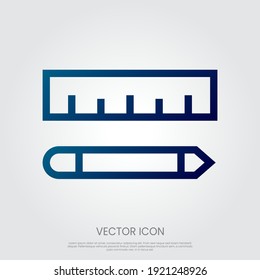 School Material icon vector. Eps10 vector illustration. 