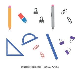 School material items for studies