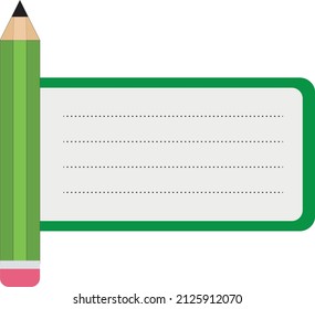 School material poster with pencil professionally on white background