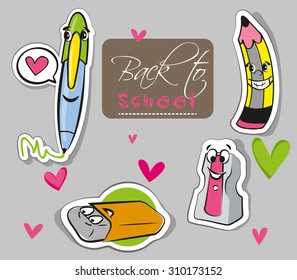 School materials sticker