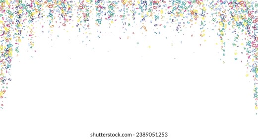 Cubierta del cuaderno de matemáticas de la escuela. Coloridos números infantiles flotando en el aire. Cartel de matemáticas de regreso a la escuela con fondo blanco. Ilustración vectorial de números en disminución.